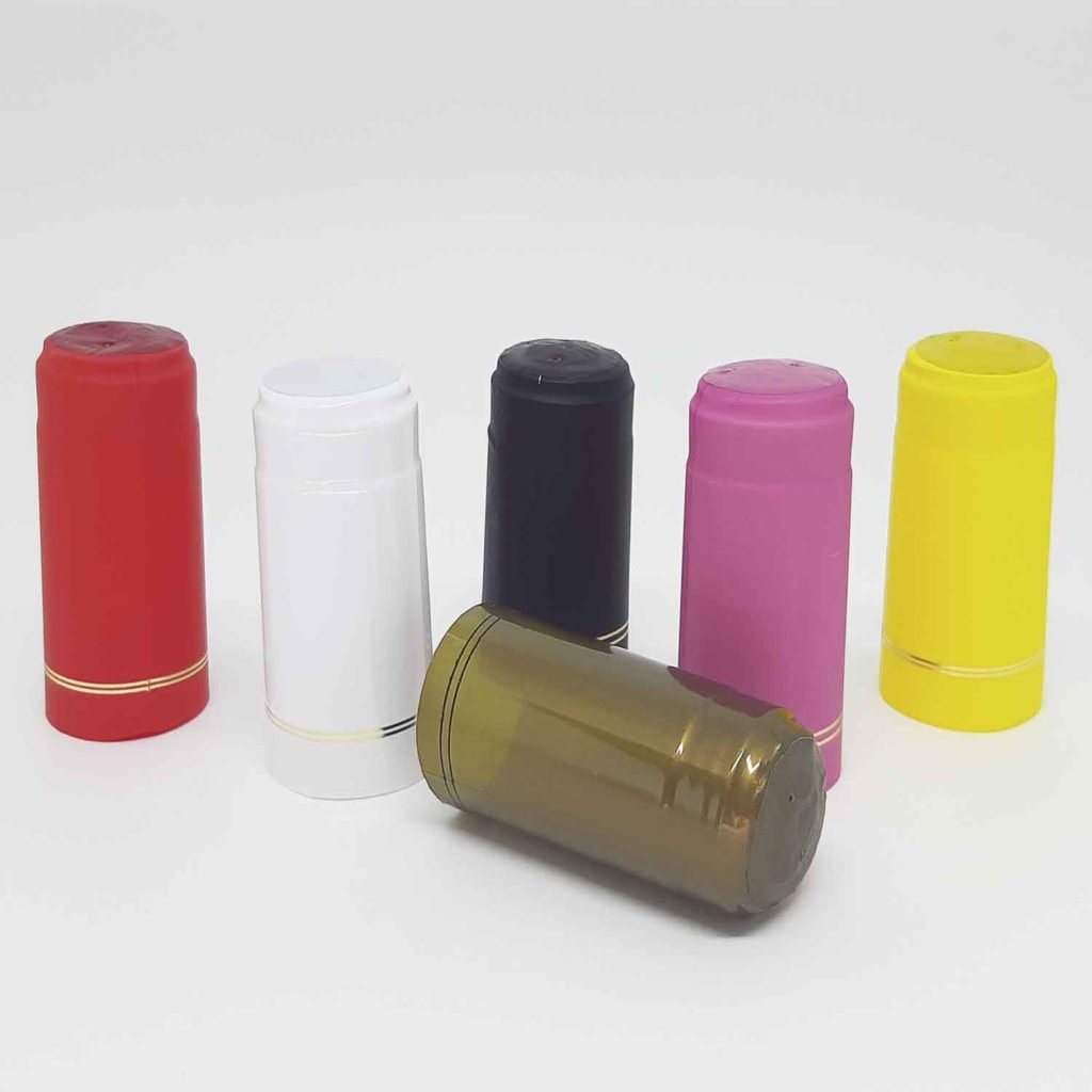 cápsula fechada colorida termoretratil termoencilhivel continental lacres doces pimenta vinhos licores